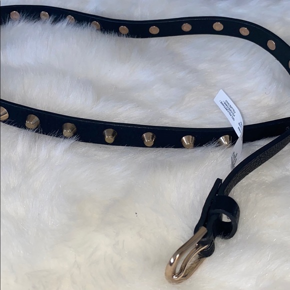 Garage faux leather belt with golden studs - Picture 4 of 4